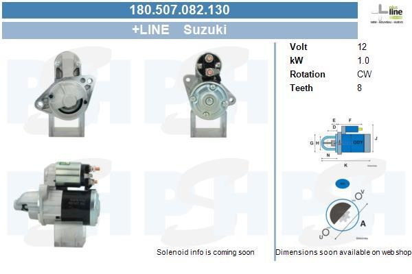Engine starter Suzuki Ignis: 180507082130 BV PSH Starter