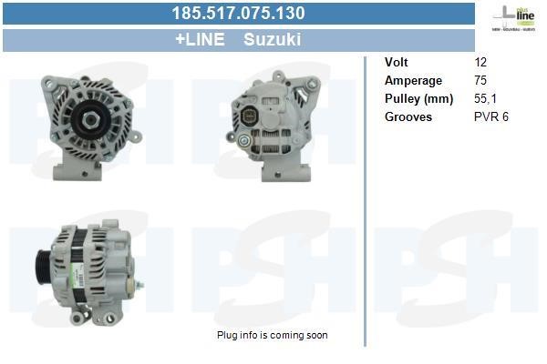 Alternator Suzuki: 185517075130 BV PSH Alternator