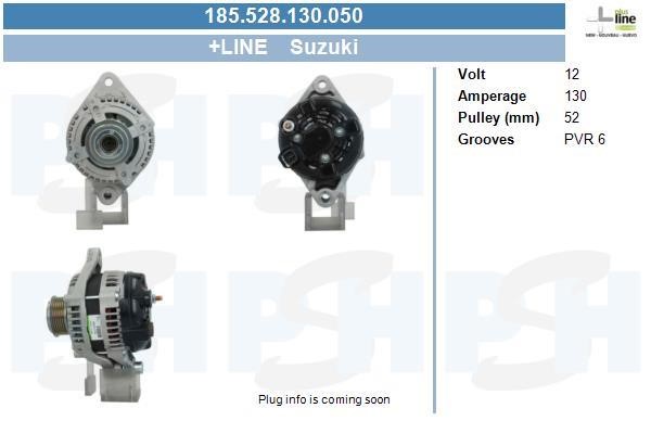 Alternator Fiat Sedici: 185528130050 BV PSH Alternator