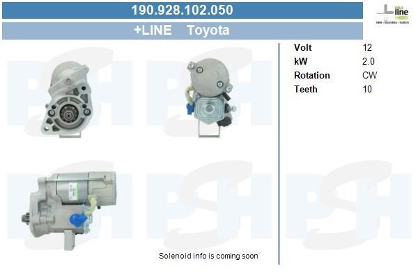 BV PSH 190.928.102.050 Starter 190928102050 190928102050 BV PSH Starter