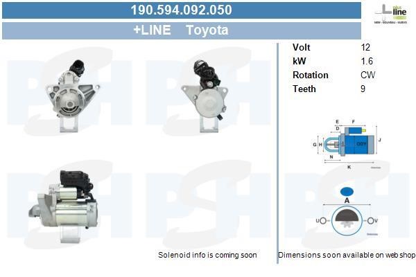 BV PSH 190.594.092.050 Starter 190594092050