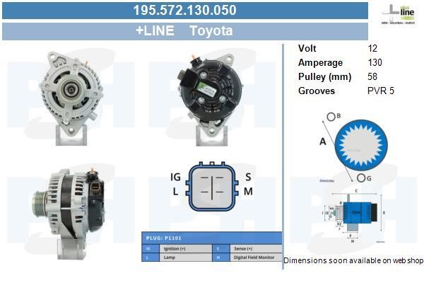 195572130050 BV PSH Alternator