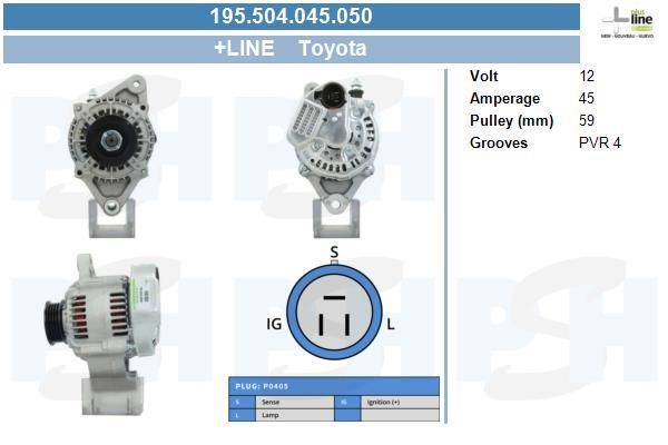 195504045050 BV PSH Alternator