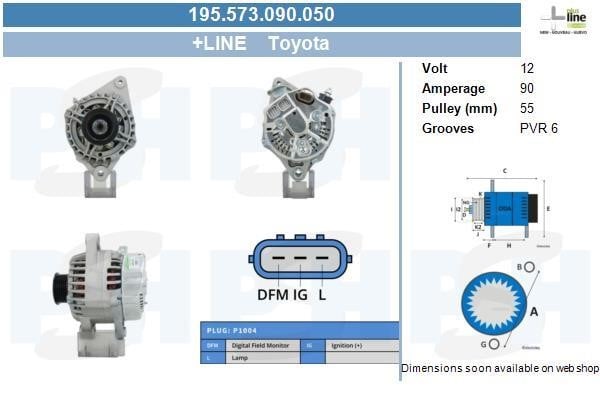 195573090050 BV PSH Alternator
