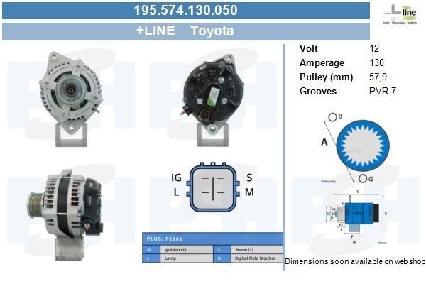 BV PSH 195.574.130.050 Alternator 195574130050