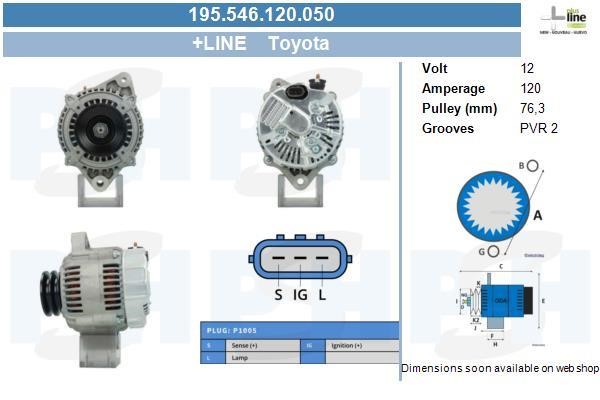 195546120050 BV PSH Alternator