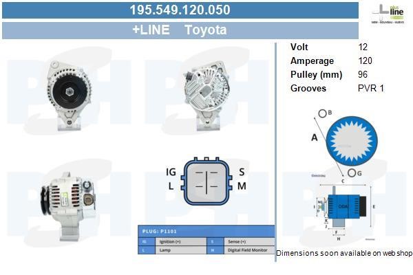 195549120050 BV PSH Alternator