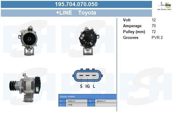 BV PSH 195.704.070.050 Alternator 195704070050 195704070050 BV PSH Alternator