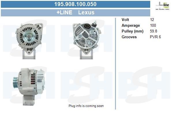 195908100050 BV PSH Alternator