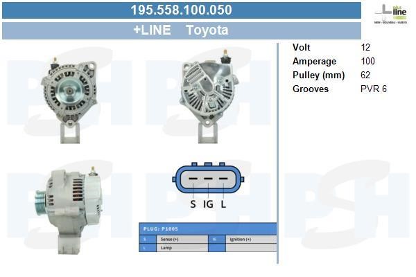 195558100050 BV PSH Alternator