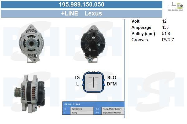 BV PSH 195.989.150.050 Alternator 195989150050 195989150050 BV PSH Alternator