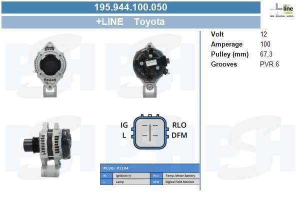 BV PSH 195.944.100.050 Alternator 195944100050 195944100050 BV PSH Alternator
