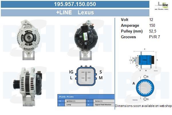 195957150050 BV PSH Alternator