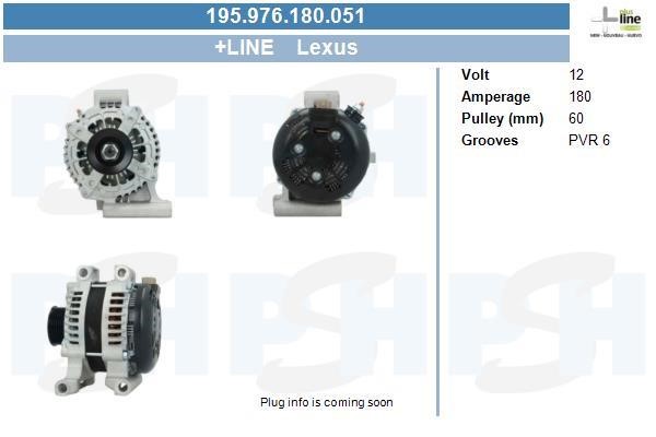 195976180051 BV PSH Alternator