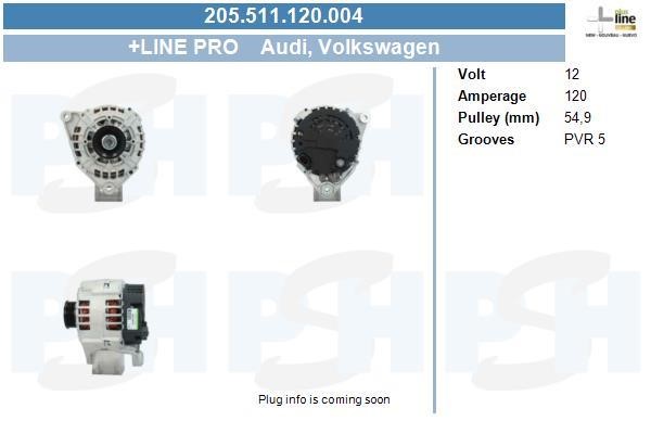 Engine alternator Audi Allroad: 205511120004 BV PSH Alternator