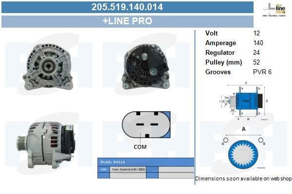 205519140014 BV PSH Alternator