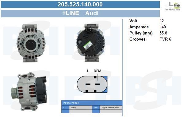 Engine alternator Seat Leon: 205525140000 BV PSH Alternator