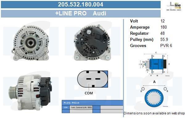 Engine alternator Audi: 205532180004 BV PSH Alternator