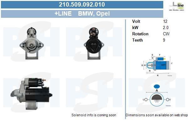 BV PSH 210.509.092.010 Starter 210509092010