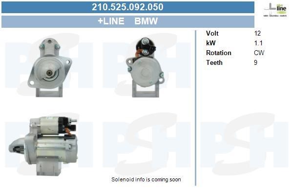 Engine starter motor BMW 7 series: 210525092050 BV PSH Starter