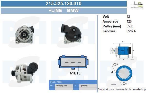 215525120010 BV PSH Alternator