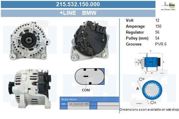 BV PSH 215.532.150.000 Alternator 215532150000