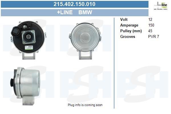 Alternator BMW: 215402150010 BV PSH Alternator