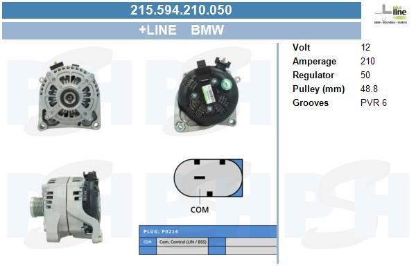 Alternator BMW Z4 Roadster: 215594210050 BV PSH Alternator