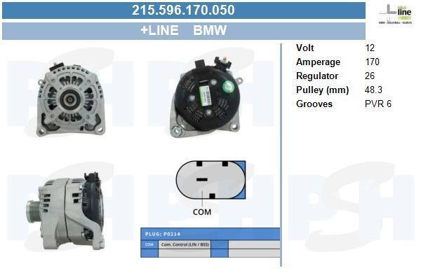 Engine alternator BMW Z4 Roadster: 215596170050 BV PSH Alternator