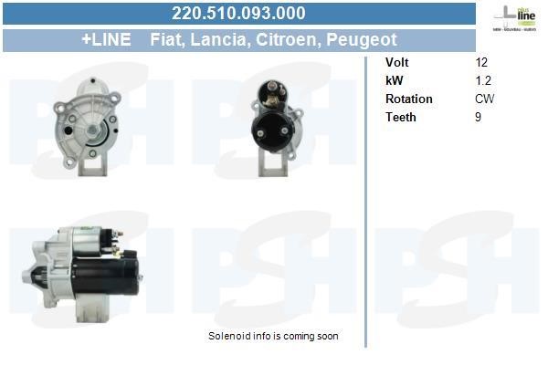 Engine starter Peugeot 308: 220510093000 BV PSH Starter