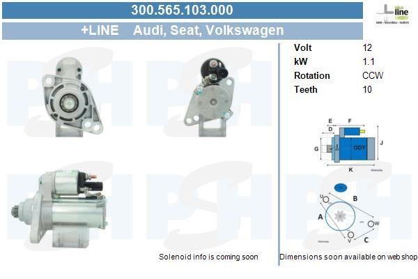 Engine starter Volkswagen Multivan: 300565103000 BV PSH Starter