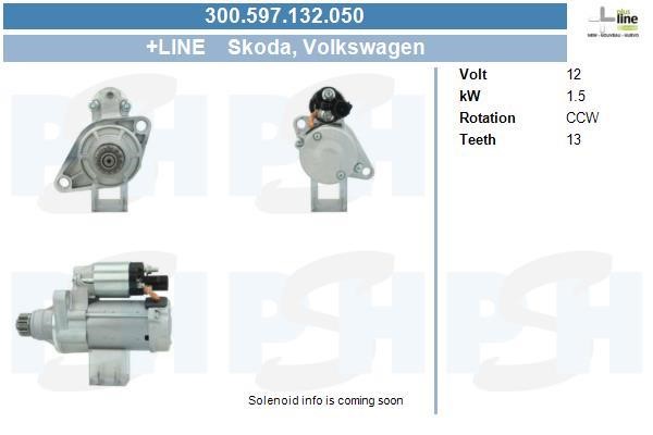 Starter motor Skoda Yeti: 300597132050 BV PSH Starter