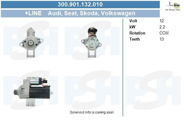 Engine starter motor Audi Q3: 300901132010 BV PSH Starter