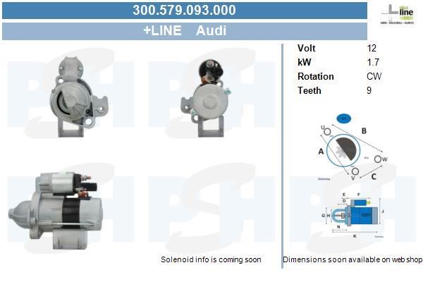 Engine starter motor Audi Allroad: 300579093000 BV PSH Starter