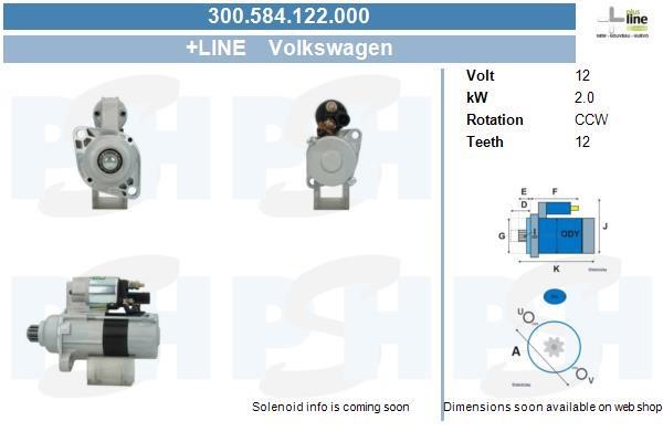 BV PSH 300.584.122.000 Starter 300584122000 300584122000 BV PSH Starter