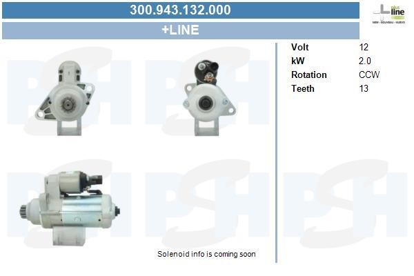 Starter motor Skoda Karoq: 300943132000 BV PSH Starter