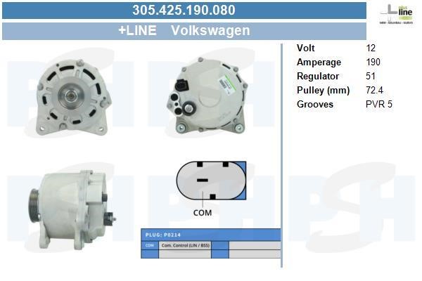 305425190080 BV PSH Alternator