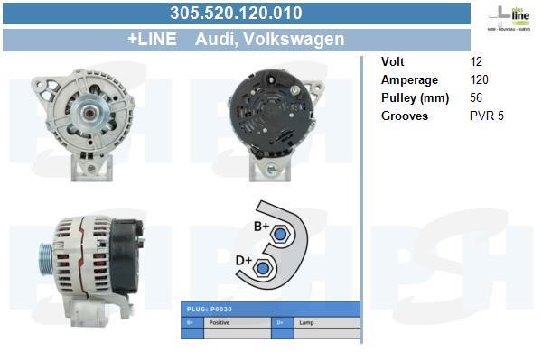 305520120010 BV PSH Alternator