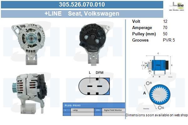 305526070010 BV PSH Alternator