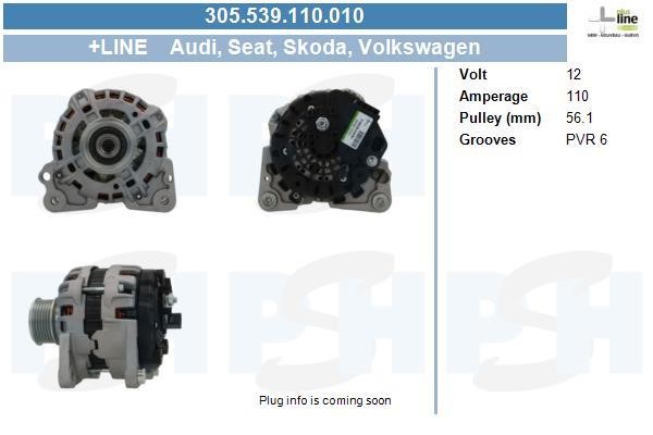 Engine alternator Audi A1: 305539110010 BV PSH Alternator