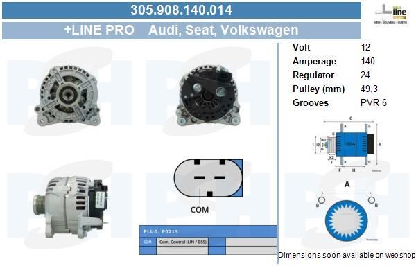 Alternator Seat Leon: 305908140014 BV PSH Alternator