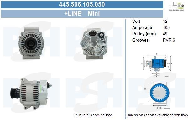 445506105050 BV PSH Alternator