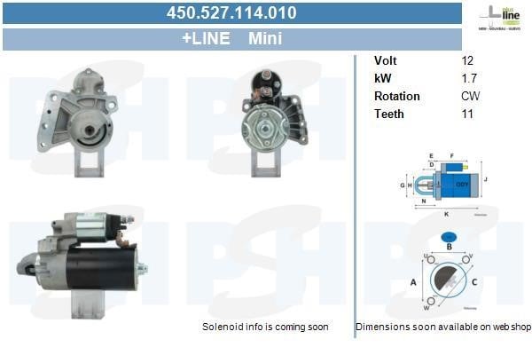 Engine starter Peugeot 207: 450527114010 BV PSH Starter