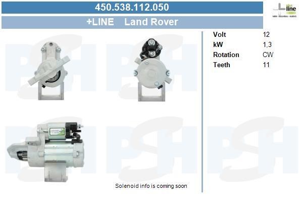 Engine starter Land Rover Discovery: 450538112050 BV PSH Starter