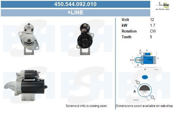 Engine starter Land Rover Defender: 450544092010 BV PSH Starter