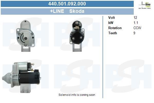 Engine starter Skoda Felicia: 440501092000 BV PSH Starter