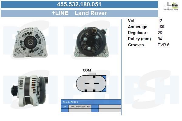 Alternator Jaguar: 455532180051 BV PSH Alternator
