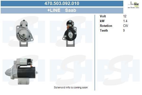Starter motor Saab: 470503092010 BV PSH Starter
