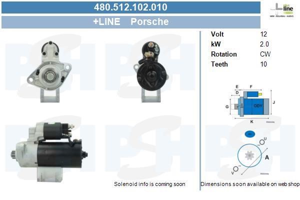 BV PSH 480.512.102.010 Starter 480512102010 480512102010 BV PSH Starter