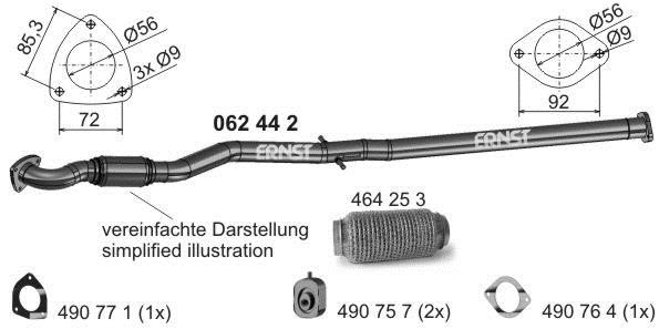 Ernst 062 44 2 Exhaust pipe 062442